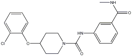 4-(2-氯苯氧基)-N-[3-[(甲基氨基)羰基]苯基]-1-哌啶甲酰胺结构式