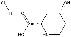Structure of (2S,4R)-4-hydroxypiperidine-2-carboxylic acid hydrochloride