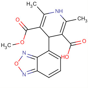 Structure of 3,5-Pyridinedicarboxylic acid,4-(2,1,3-benzoxadiazol-4-yl)-1,4-dihydro-2,6-dimethyl-, monomethylester