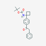 tert-butyl 1-(4-(2-phenylacetyl)phenyl)cyclobutylcarbamate结构式
