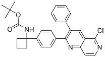 Structure of 2-Methyl-2-propanyl {1-[4-(5-chloro-3-phenyl-1,6-naphthyridin-2-y l)phenyl]cyclobutyl}carbamate