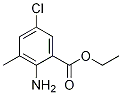 Benzoic acid, 2-aMino-5-chloro-3-Methyl-, ethyl ester结构式