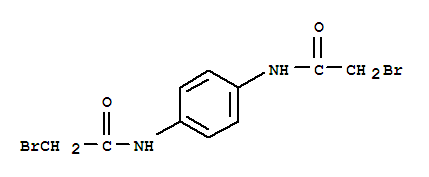 N,N'-benzene-1,4-diylbis(2-bromoacetamide)结构式