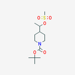 Structure of tert-butyl 4-(1-(methylsulfonyloxy)ethyl)piperidine-1-carboxylate