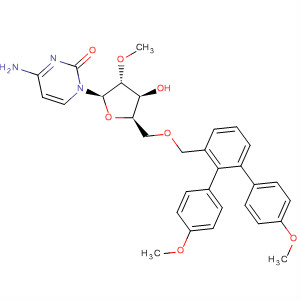 Structure of Cytidine, 5'-O-[bis(4-methoxyphenyl)phenylmethyl]-2'-O-methyl-