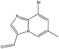 8-溴-6-甲基咪唑并[1,2-a]吡啶-3-甲醛结构式