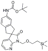 Structure of tert-butyl 2'-oxo-1'-((2-(triMethylsilyl)ethoxy)Methyl)-1,1',2',3-tetrahydrospiro[indene-2,3'-pyrrolo[2,3-b]pyridine]-5-ylcarbaMate