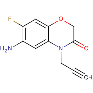 Structure of 2H-1,4-Benzoxazin-3(4H)-one, 6-amino-7-fluoro-4-(2-propynyl)-