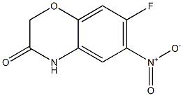 Structure of 2H-1,4-Benzoxazin-3(4H)-one, 7-fluoro-6-nitro-