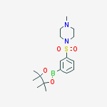 Structure of 1-methyl-4-{[3-(4,4,5,5-tetramethyl-1,3,2-dioxaborolan-2-yl)pheny L]sulfonyl}piperazine