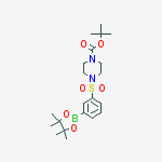 2-methyl-2-propanyl 4-{[3-(4,4,5,5-tetramethyl-1,3,2-dioxaborolan -2-yl)phenyl]sulfonyl}-1-piperazinecarboxylate结构式
