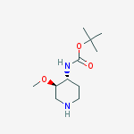 Tert-butyl N-[(3r,4r)-3-methoxypiperidin-4-yl]carbamate结构式