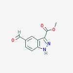 Methyl 5-formyl-1H-indazole-3-carboxylate结构式