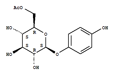 6-O-乙酰基熊果苷结构式