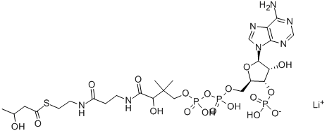 DL-BETA-HYDROXYBUTYRYL COENZYME A LITHIUM SALT结构式
