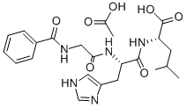 Structure of HIPPURYL-HIS-LEU ACETATE SALT