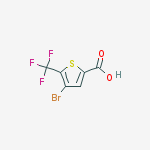 4-Bromo-5-(trifluoromethyl)thiophene-2-carboxylic acid结构式