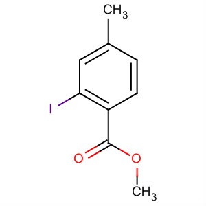 Structure of Benzoic acid, 2-iodo-4-methyl-, methyl ester