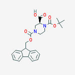 Structure of 1-TERT-BUTYL 4-(9-H-FLUOREN-9-YLMETHYL) HYDROGEN (2S)-PIPERAZINE-1,2,4-TRICARBOXYLATE