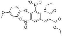 Structure of 2-[4-(4-METHOXY-PHENOXY)-3,5-DINITRO-BENZYLIDENE]-MALONIC ACID DIETHYL ESTER