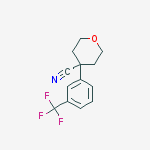 4-(3-(trifluoromethyl)phenyl)tetrahydro-2H-pyran-4-carbonitrile结构式