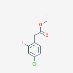 ethyl 2-(4-chloro-2-iodophenyl)acetate结构式