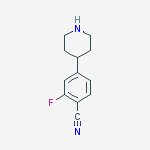 Structure of 2-fluoro-4-piperidin-4-ylbenzonitrile