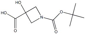 Structure of 1-{[(1,1-dimethylethyl)oxy]carbonyl}-3-hydroxyazetidine-3-carboxylic acid