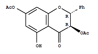 4H-1-Benzopyran-4-one,3,7-bis(acetyloxy)-2,3-dihydro-5-hydroxy-2-phenyl-, (2R-trans)-结构式