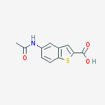 Structure of 5-acetamido-1-benzothiophene-2-carboxylic Acid