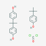 4-tert-butylphenol: carbonyl dichloride: 4-[1-(4-hydroxyphenyl)-1-methyl-ethyl]phenol结构式