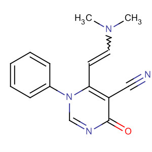 Structure of 5-Pyrimidinecarbonitrile,6-[2-(dimethylamino)ethenyl]-1,4-dihydro-4-oxo-1-phenyl-