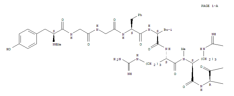Structure of N-methyl-L-tyrosylglycylglycyl-L-phenylalanyl-L-leucyl-N~5~-(diaminomethylidene)-L-ornithyl-N~5~-(diaminomethylidene)-N~2~-methyl-L-ornithyl-N-ethyl-D-leucinamide