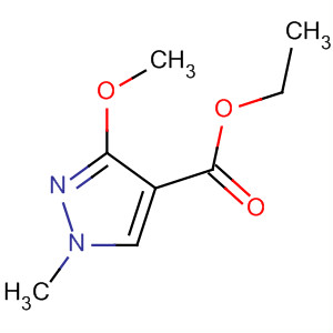 Structure of 1H-Pyrazole-4-carboxylic acid, 3-methoxy-1-methyl-, ethyl ester