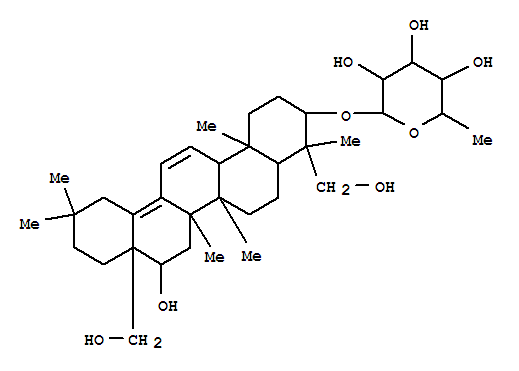 Structure of [16α,23,28-Trihydroxy-5α-oleana-11,13(18)-dien-3β-yl]6-deoxy-β-D-galactopyranoside