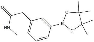 3-(N-Methylaminocarbonyl)methylphenylboronic acid, pinacol ester结构式
