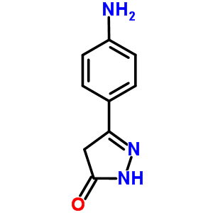 5-(4-氨基苯)-2,4-二氢-3H-吡唑-3-酮结构式