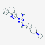 Structure of (R)-1-(6,7-Dihydro-5H-benzo[6,7]cyclohepta[1,2-c]pyridazin-3-yl)-N3-(7-(pyrrolidin-1-yl)-6,7,8,9-tetrahydro-5H-benzo[7]annulen-2-yl)-1H-1,2,4-triazole-3,5-diamine