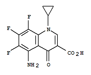Structure of 5-Amino-1-cyclopropyl-1,4-dihydro-4-oxo-6,7,8-trifluoro-3-quinolinecarboxyl