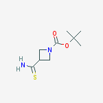 Structure of 3-THIOCARBAMOYL-AZETIDINE-1-CARBOXYLIC ACID TERT-BUTYL ESTER