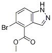 Structure of 1H-Indazole-4-carboxylic acid, 5-broMo-, Methyl ester