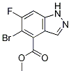 Structure of 1H-Indazole-4-carboxylic acid, 5-broMo-6-fluoro-, Methyl ester