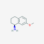 Chemical structure of (1S)-7-methoxy-1,2,3,4-tetrahydronaphthalen-1-amine
