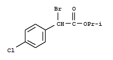 Structure of Benzeneacetic acid, a-bromo-4-chloro-, 1-methylethylester