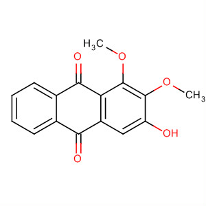 Structure of 9,10-Anthracenedione, 3-hydroxy-1,2-dimethoxy-