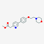 Structure of Methyl 2-[5-[4-(2-morpholin-4-ylethoxy)phenyl]pyridin-2-yl]acetate