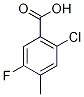 Structure of 2-CHLORO-5-FLUORO-4-METHYL-BENZOIC ACID