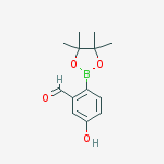 5-hydroxy-2-(4,4,5,5-tetramethyl-1,3,2-dioxaborolan-2-yl)benzaldehyde结构式