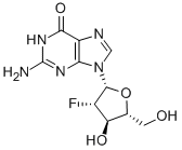 Structure of 9-(2-Deoxy-2-fluoroarabinofuranosyl)guanine