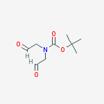 Structure of Carbamic acid, bis(2-oxoethyl)-, 1,1-dimethylethyl ester
